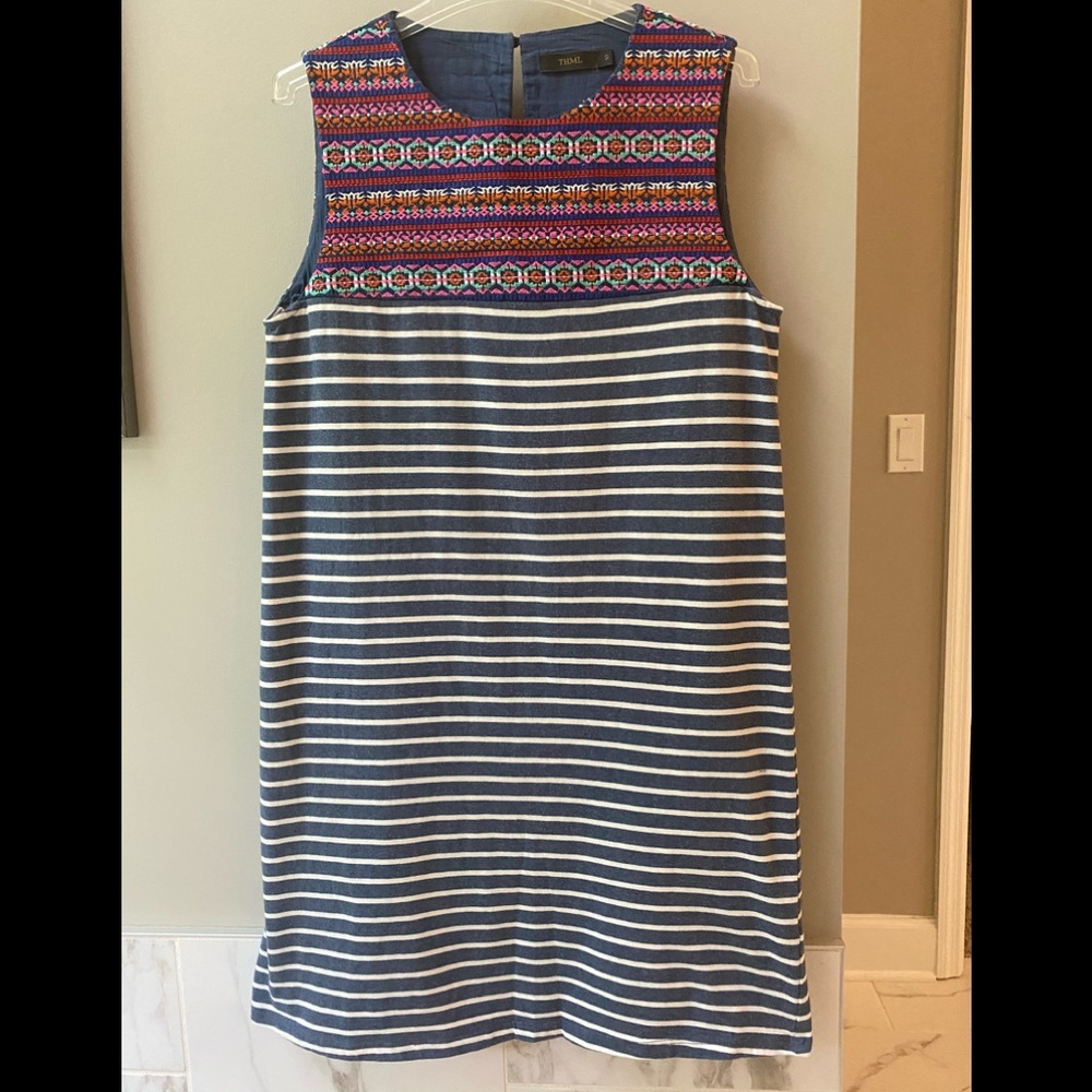 THML Embroidered Soft Cotton Shift Sz S